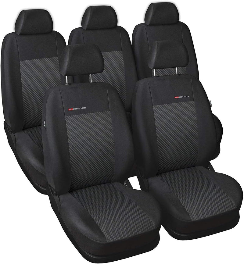 Saferide | Mass Autositzbezüge Grau PKW Komplettset 5-Sitze Sitzbezüge Sitzbezug Schonbezug Schonbez