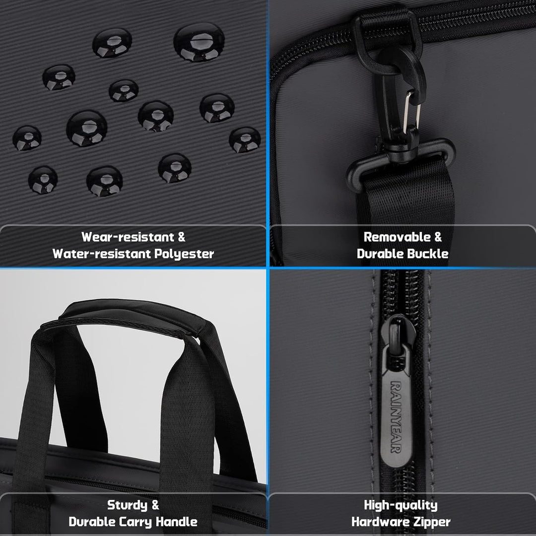 RAINYEAR Erweiterbare Laptop-Aktentasche für 15,6-Zoll-Messenger-Tasche | Wasserabweisende Laptoptas