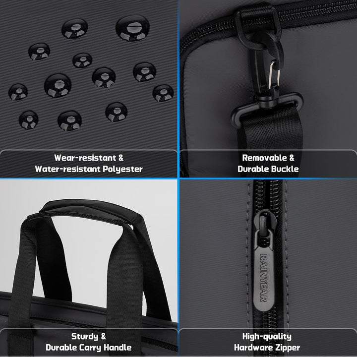 RAINYEAR Erweiterbare Laptop-Aktentasche für 15,6-Zoll-Messenger-Tasche | Wasserabweisende Laptoptas