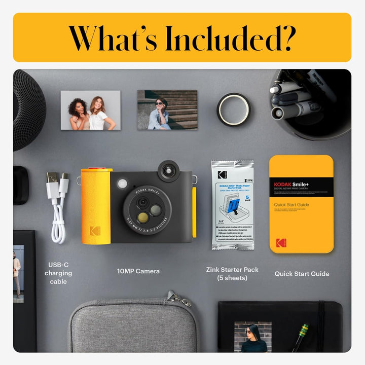 Kodak Smile+ 2-in-1 Digitale Sofortbildkamera & kabelloser Bluetooth-Fotodrucker - 10MP, Spezialeffe