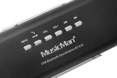 MusicMan 4663 DAB Bluetooth Soundstation BT-X29 mit intergriertem Akku und LCD Display (MP3 Player,
