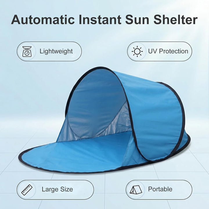 Strandmuschel, Strandzelt, Sonnensegel, Strand Sonnenschutz, Pop Up Zelt, Selbstaufbauend Strandzelt