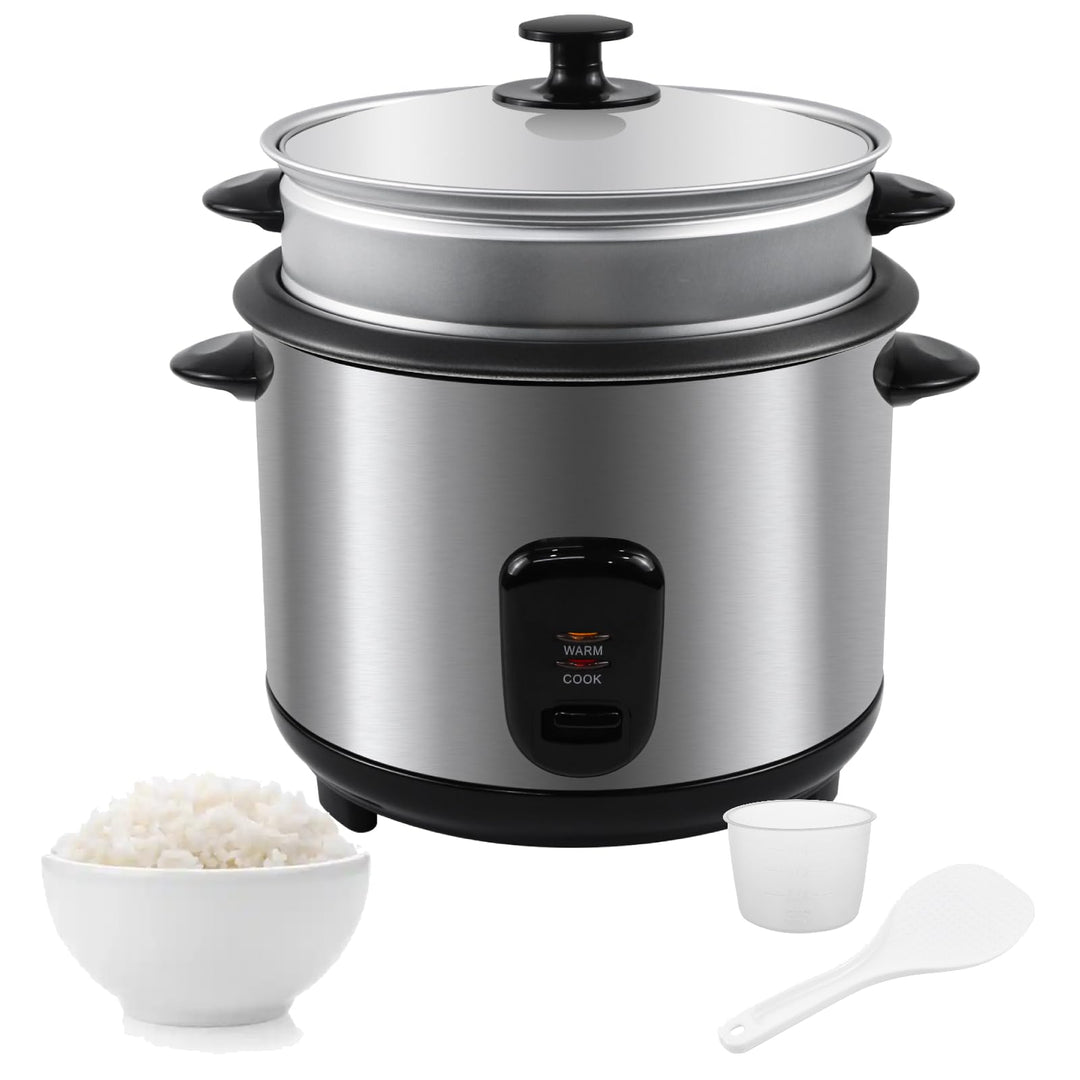 kisidus Reiskocher - inkl. Dampfgarfunktion - 1,8 Liter Kapazität, Warmhaltefunktion, mit Innentopf,