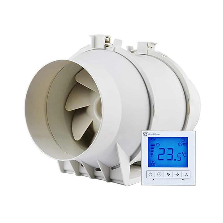 Rohrventilator, Leise 3-Stufen-Abluftventilator 530m³/h, Küche Bad Büro