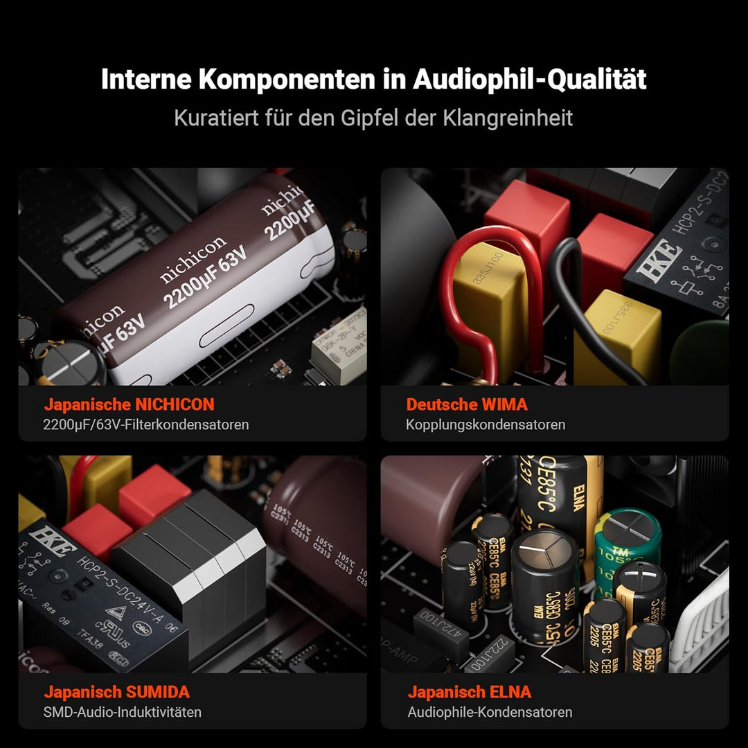 Fosi Audio V3 Mono Leistungsverstärker für passive Lautsprecher, Mini Monoblock Class D Verstärker m
