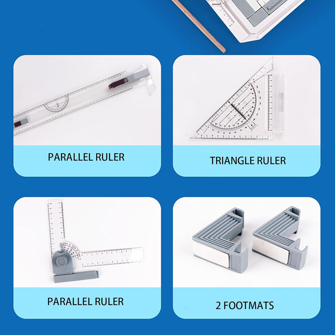 NEWFUN Zeichenplatte A3, Zeichenbrett A3, Drawing Board, Multifunktionales Zeichenbrett für das Tech