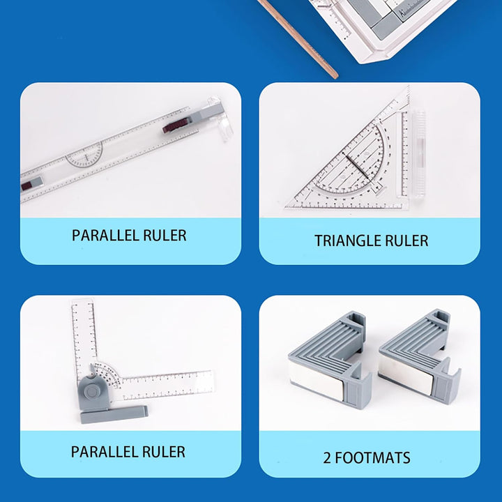 NEWFUN Zeichenplatte A3, Zeichenbrett A3, Drawing Board, Multifunktionales Zeichenbrett für das Tech