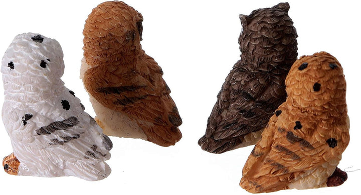 Holyart Weihnachtskrippen: Set von 4 Eulen für Krippen 11cm