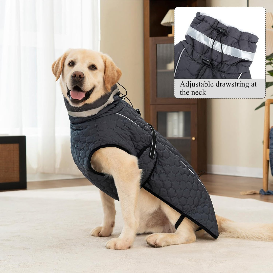 Hundejacke Winter Mantel Hund Wasserdicht Regen Hundemantel Warm Reflektierend Wintermantel Hund Fle