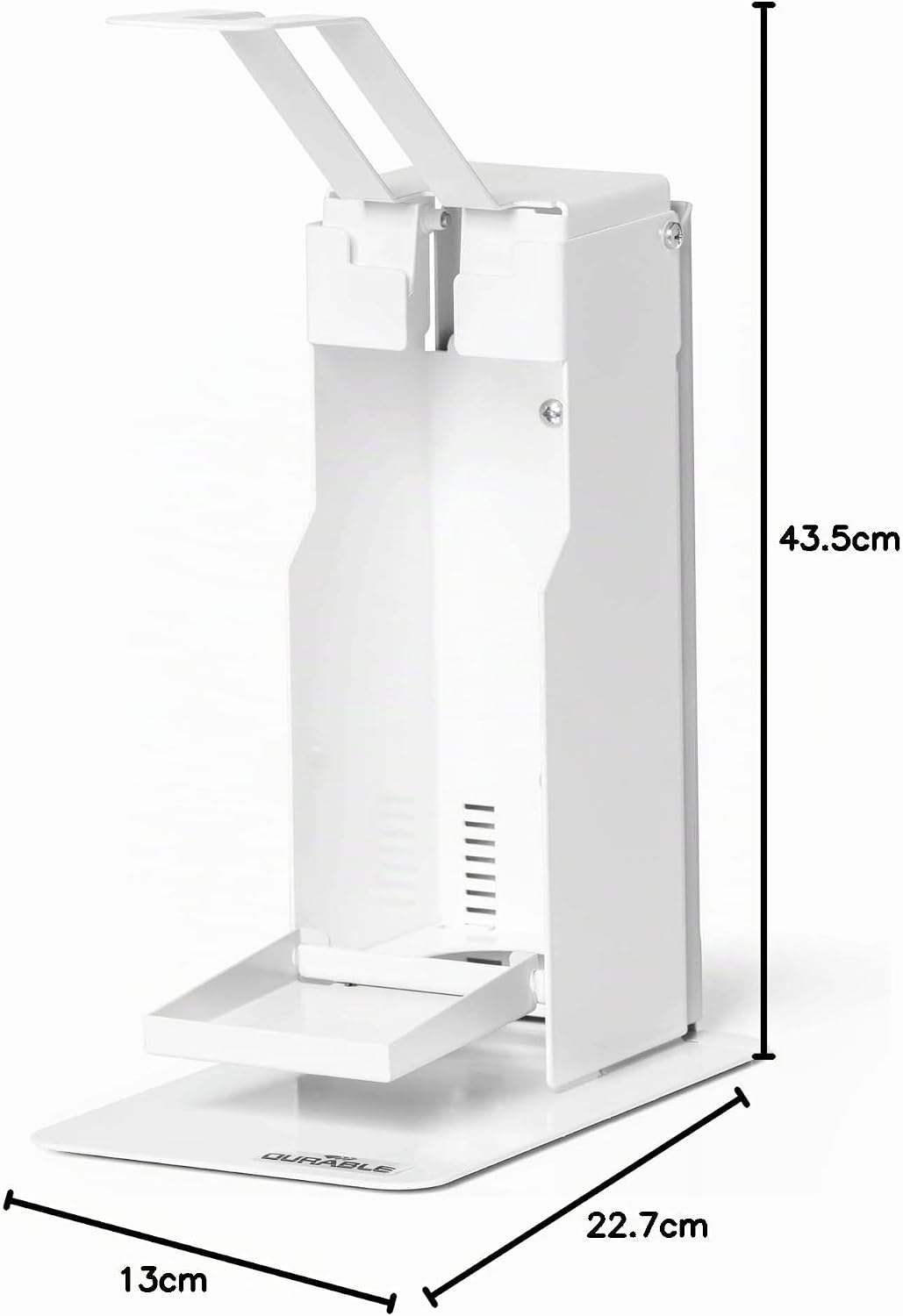 Durable Tisch-Desinfektionsspender mit Armhebel, für Desinfektionsmittel oder Seife, flexible Anpass