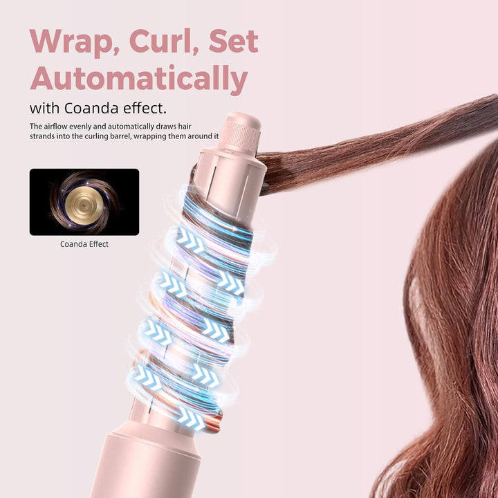 Atopskins Hairstyler 8 in 1 Set mit LCD-Bildschirm,1400w Haarstyler Set, 110000 U/Min Ionen Haartroc