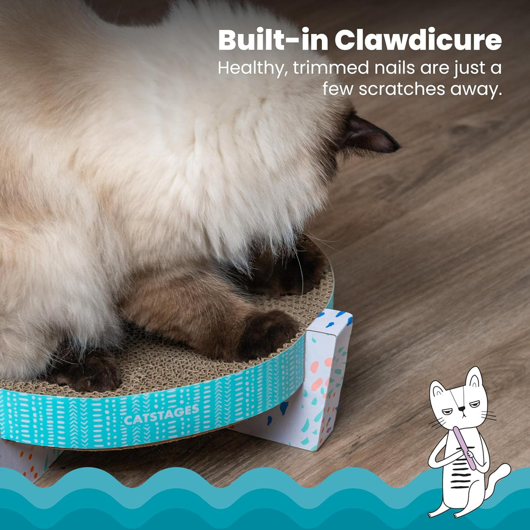 Catstages Easy Life Scratch, Snuggle & Rest - Kratzpappe mit Liegemulde - Mehrfarbig - Einheitsgröss