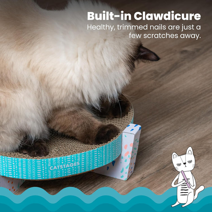 Catstages Easy Life Scratch, Snuggle & Rest - Kratzpappe mit Liegemulde - Mehrfarbig - Einheitsgröss