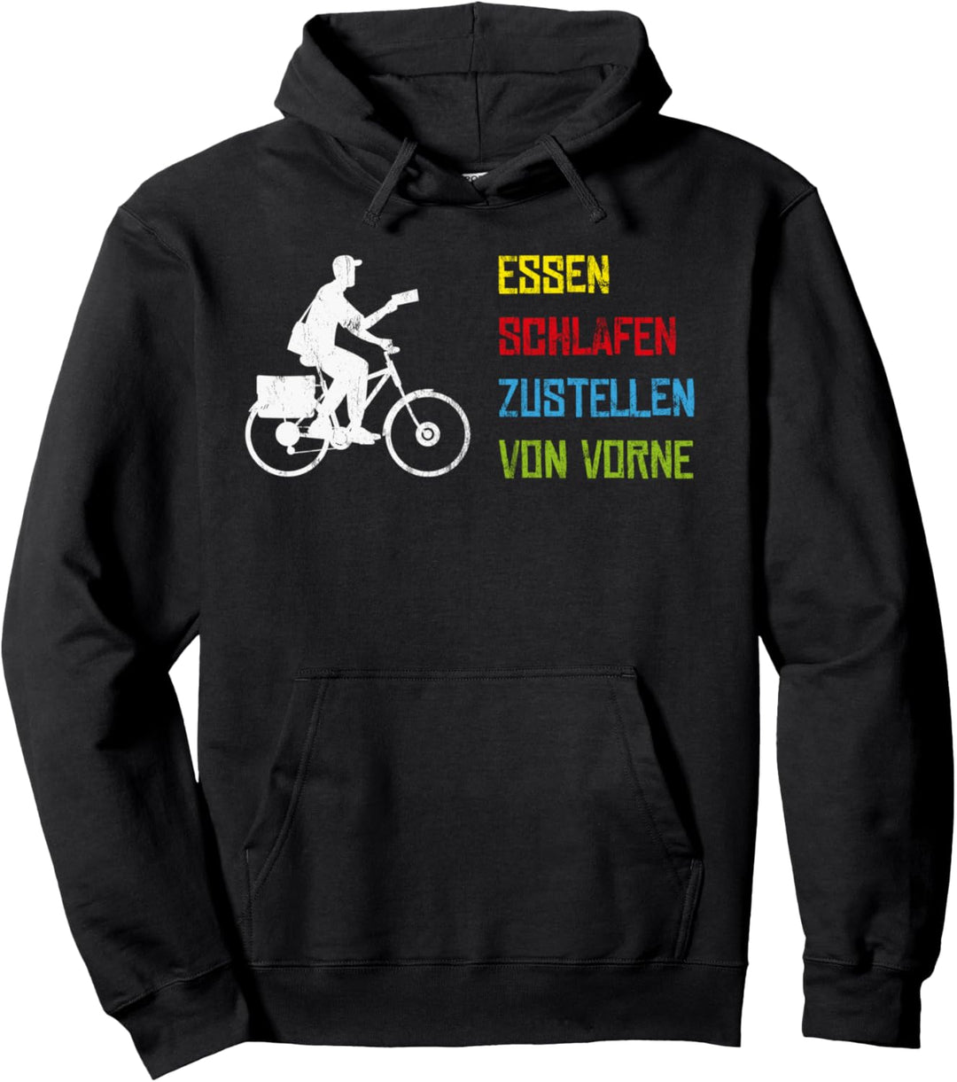 Postbote Fahrrad Retro Zusteller Briefträger Outfit Geschenk Pullover Hoodie