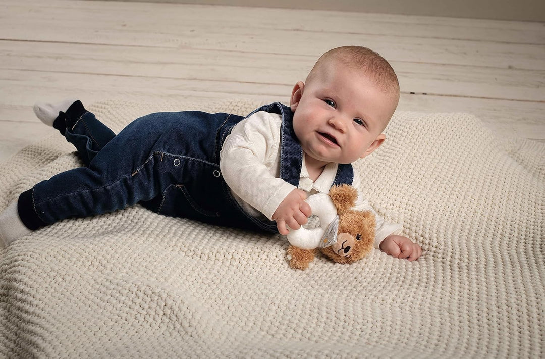 Steiff Unisex Baby Latzhose Pants, 56 Mood Indigo