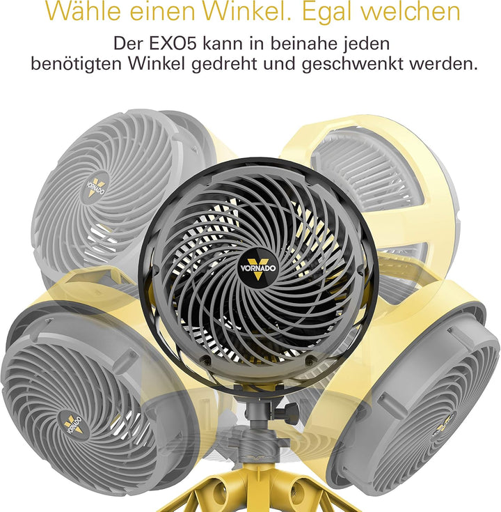 Vornado EXO5 - Ventilator für Baustelle und Werkstatt - inkl. Montagehalterung 46 dB - 38 W