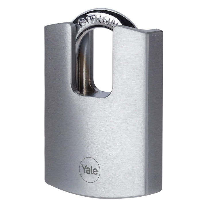 Yale Y122B/50/123/1, Hochsicherheit, 50 mm, Messing, Vorhängeschloss, verchromt, wetterfest, Doppelv