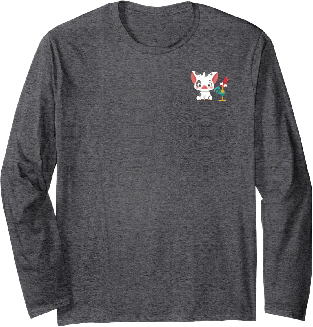 Disney Moana Pua And Hei Hei Cartoony Langarmshirt