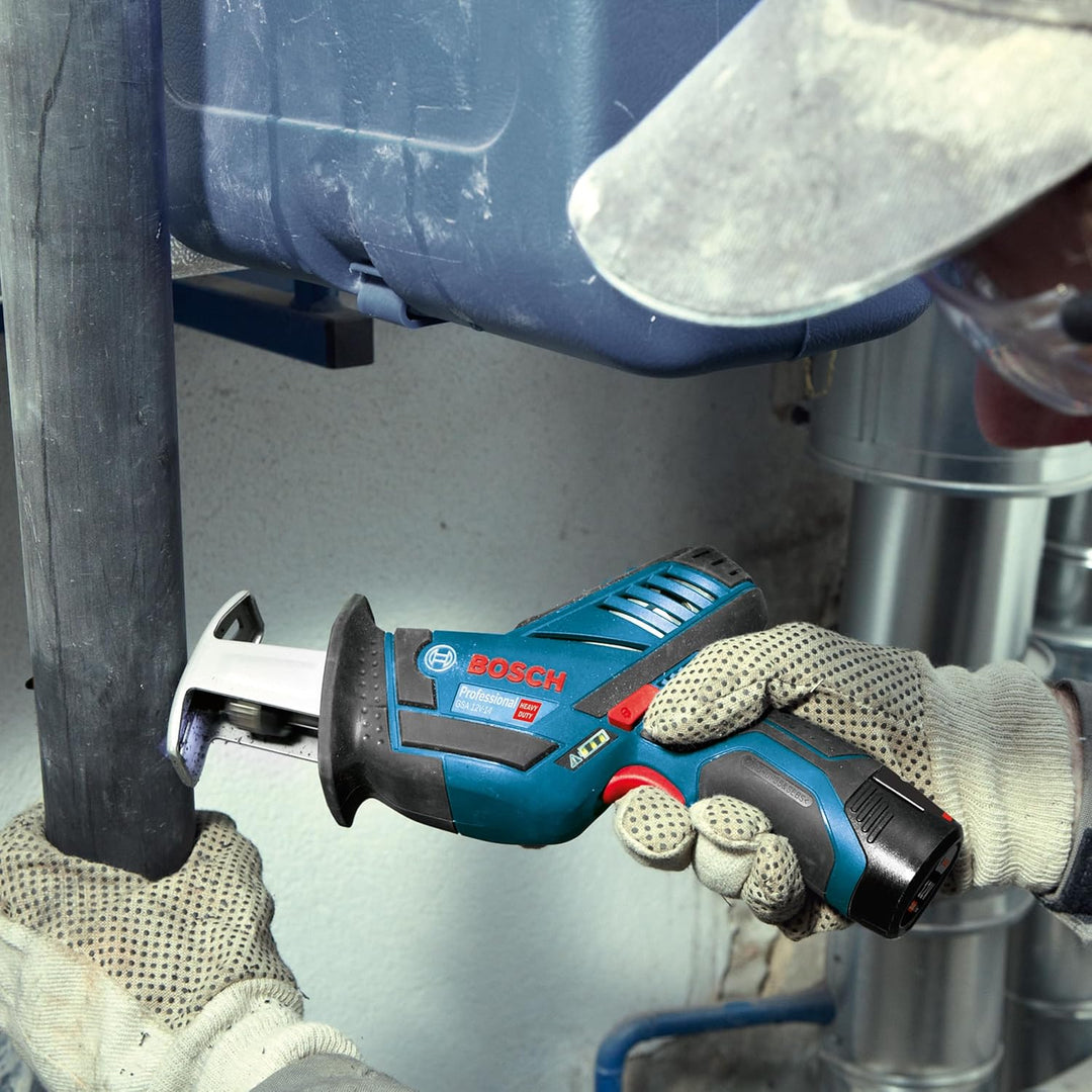 Bosch Professional 12V System Akku Säbelsäge GSA 12V-14 (Schnitttiefe Holz/Metallprofile: 65/50 mm,