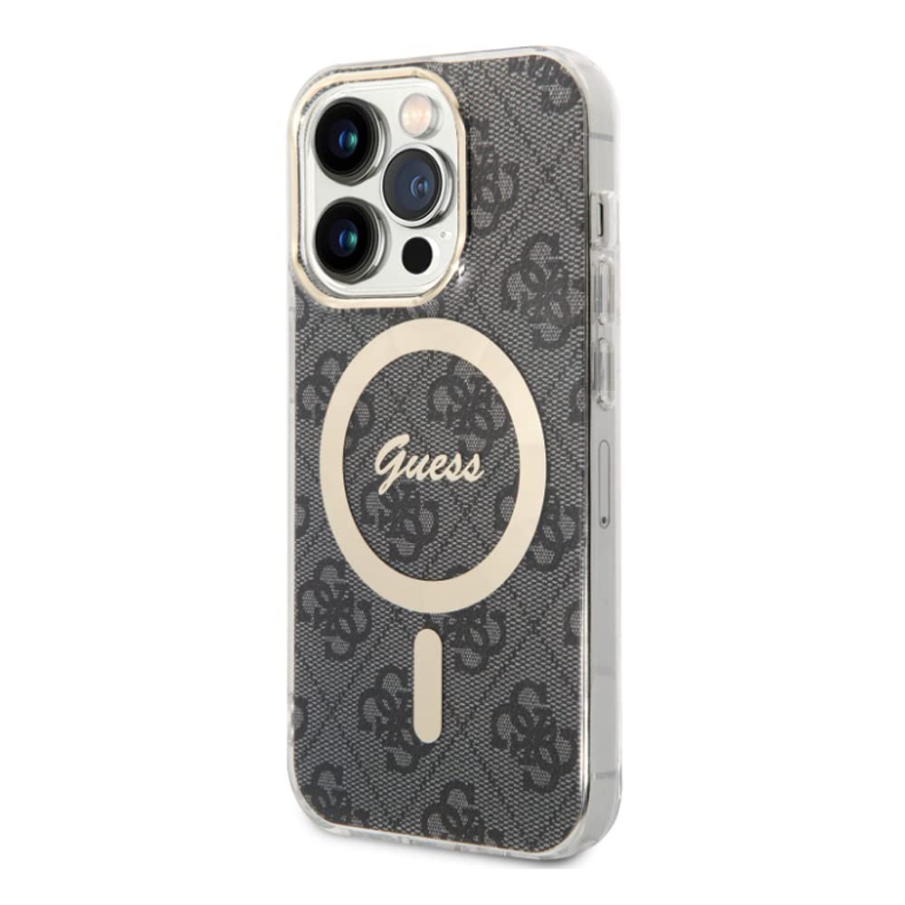 Guess 4G MagSafe Case for iPhone 14 Pro (6,1) Black - GUHMP14LH4STK