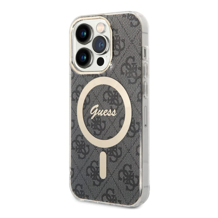 Guess 4G MagSafe Case for iPhone 14 Pro (6,1) Black - GUHMP14LH4STK
