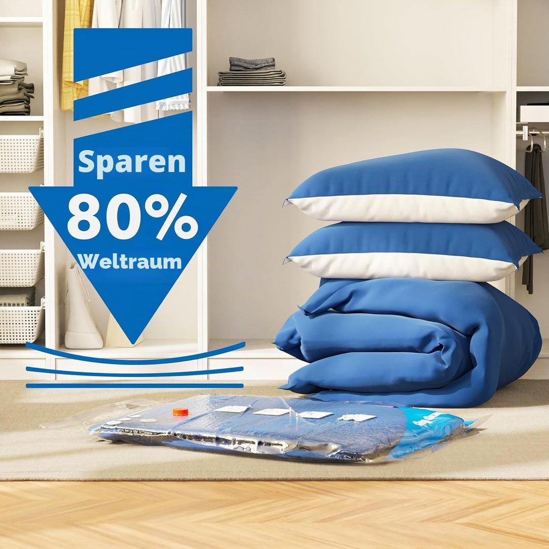 Vakuum-Aufbewahrungsbeutel, 6 XXL, platzsparende Versiegelungsbeutel, luftdichte Kompressionsbeutel