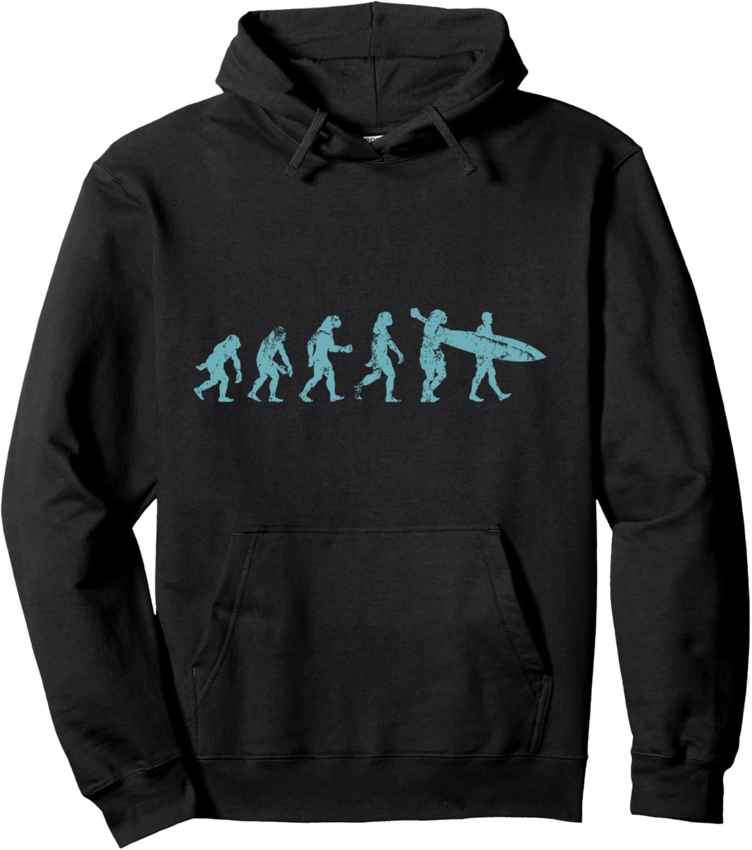 Retro Vintage Surfer Geschenk Surfing Evolution Pullover Hoodie