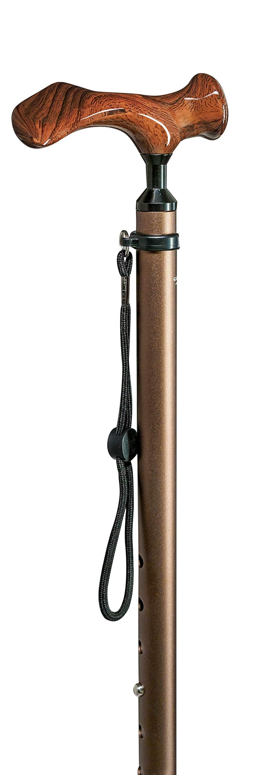 Designer Gehstock Gehhilfe Comfort-Stock Holz Bronze, Bronze