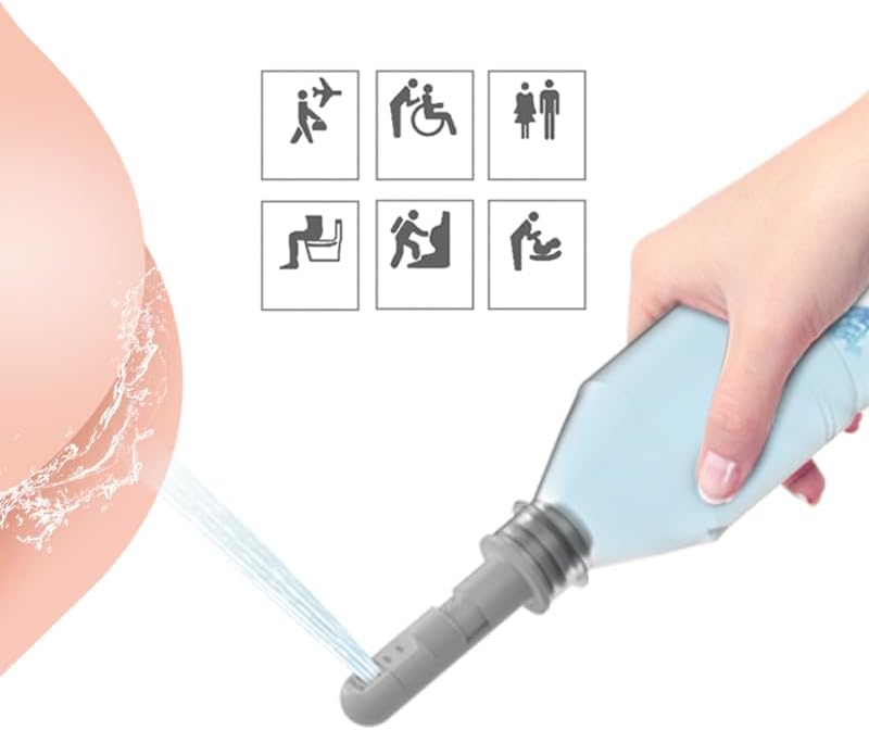 Portable Bidet, Reise Bidet, 3pcs Tragbares Bidet Handbrause für Toilette Outdoor, Camping Flasche S