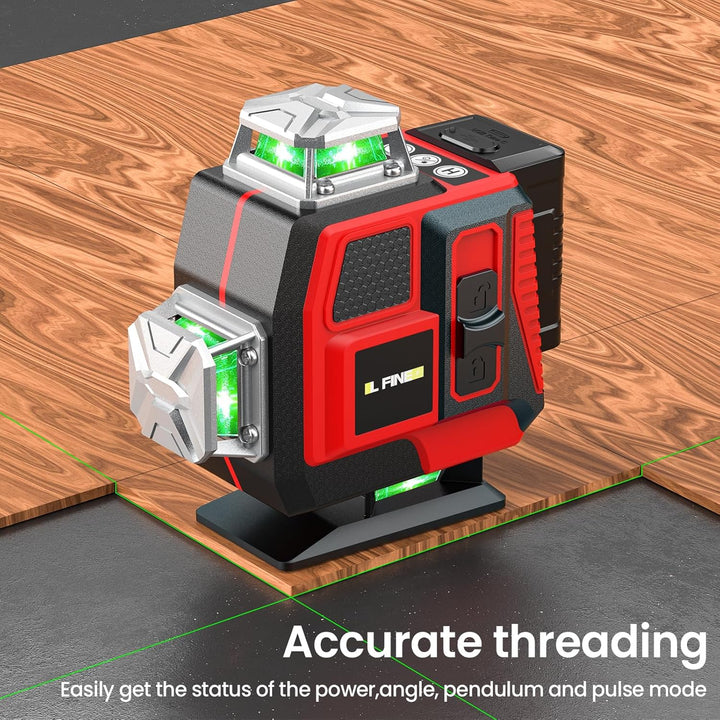 Kreuzlinienlaser mit Stativ, 4D-Laser Wasserwaage mit 16 Linien, selbstnivellierender Laser, Kreuzli