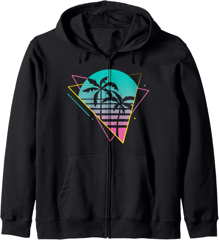 Vaporwave 80s 90s Retro Design - Retrowave Palm Trees Kapuzenjacke