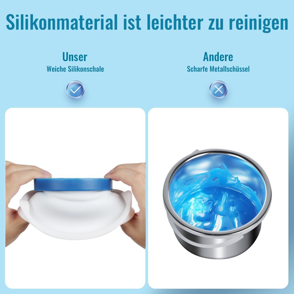 Waxing Set LCD,2 Heizmodi Haarentfernung Wachswärmer 4 Wachsbohnen 20 Holzspateln,Reservierbare Heiz