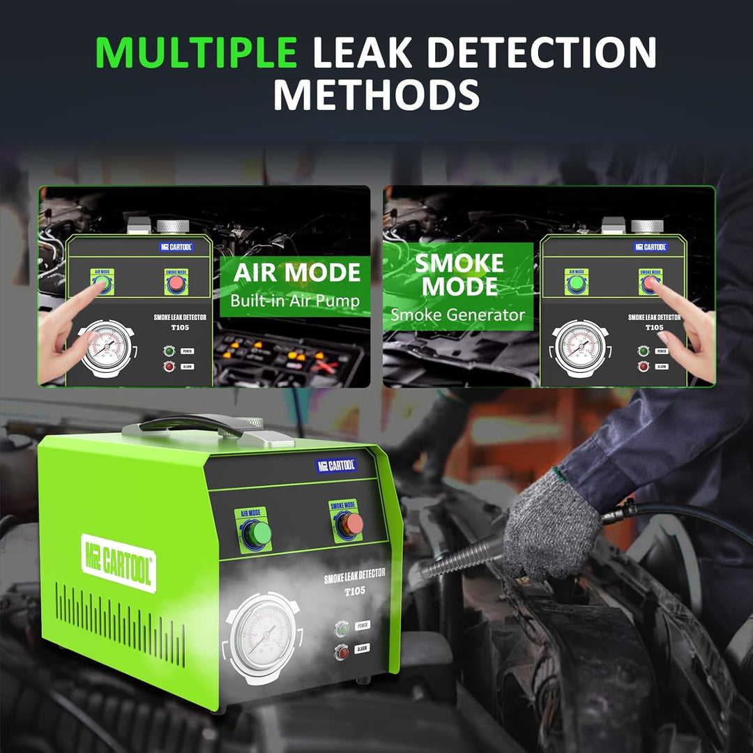 MR CARTOOL T105 Nebelmaschine KFZ Rauchmaschine Lecksuchgerät, EVAP Kraftstofflecks Detektor 12V Rau