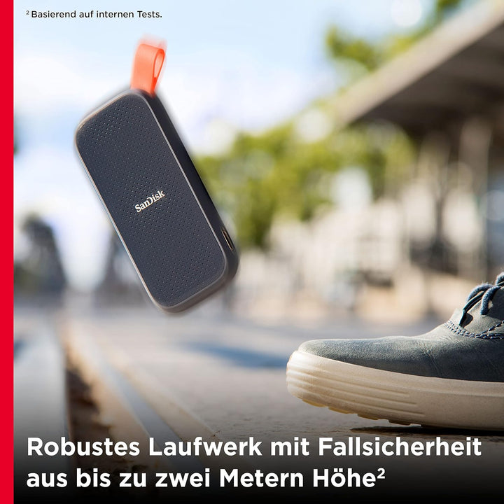 SanDisk Portable SSD 2 TB (externe Festplatte mit SSD Technologie 2,5 Zoll, 520 MB/s Übertragungsrat
