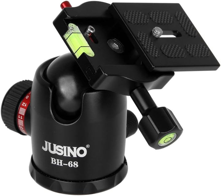 JUSINO BH-68 Kugelkopf Stativkopf aus Aluminium, 15kg Belastbarkeit