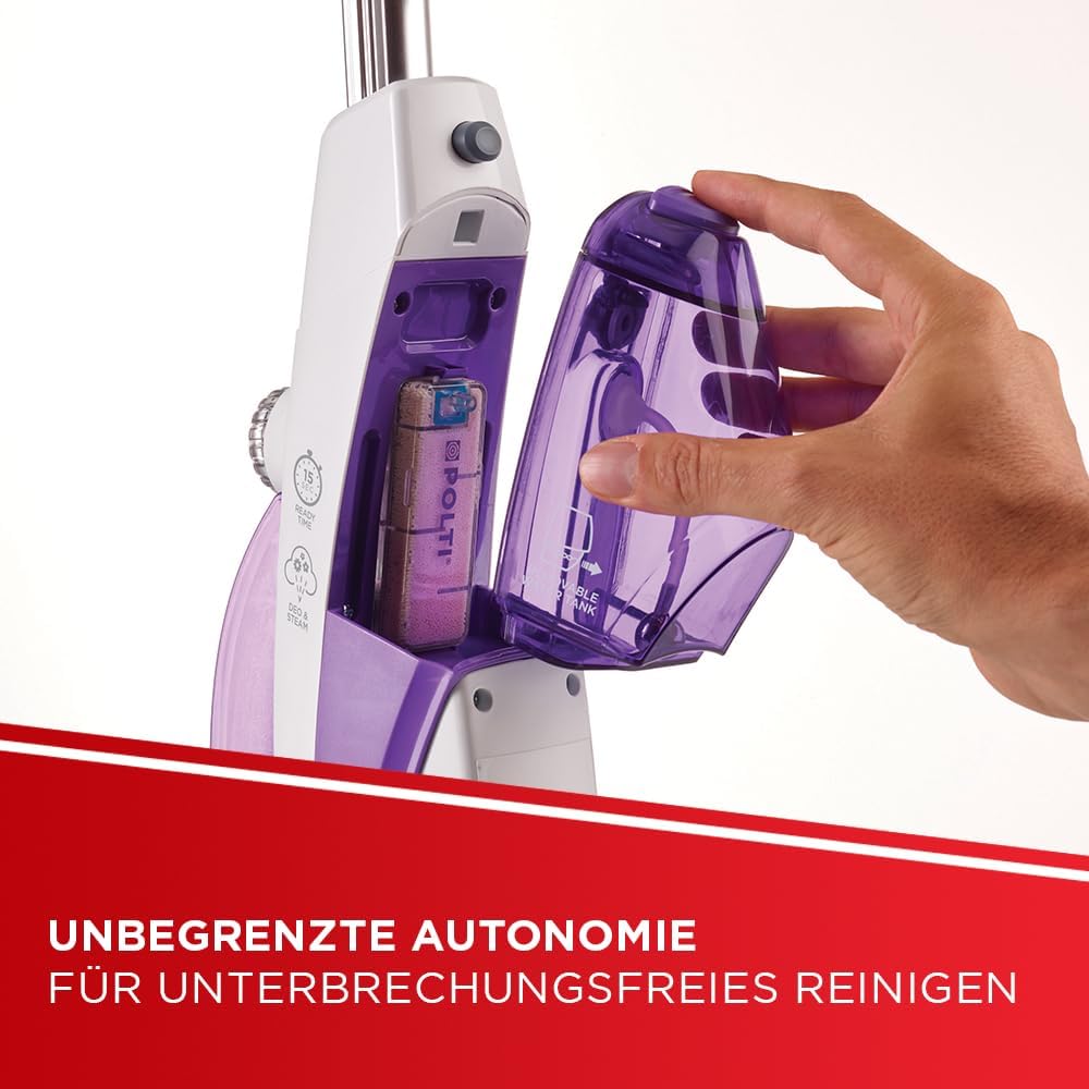Polti Vaporetto SV440_Double PTEU0274 Dampfbesen mit doppelter Funktion: tragbarer Dampfreiniger und