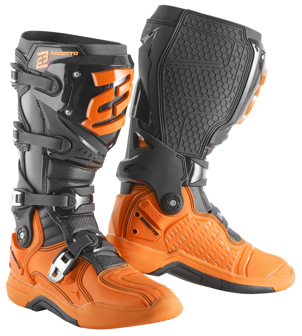 Bogotto MX-7 G Motocross Stiefel, orange/schwarz, 43 43 EU Orange Schwarz, 43 EU Orange Schwarz
