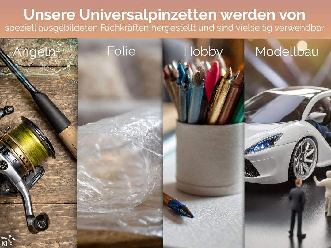 Lötpinzetten Set 2-Teilig Kreuzpinzette Klemmpinzette Technische Pinzette Gerade Gebogen Abgewinkelt