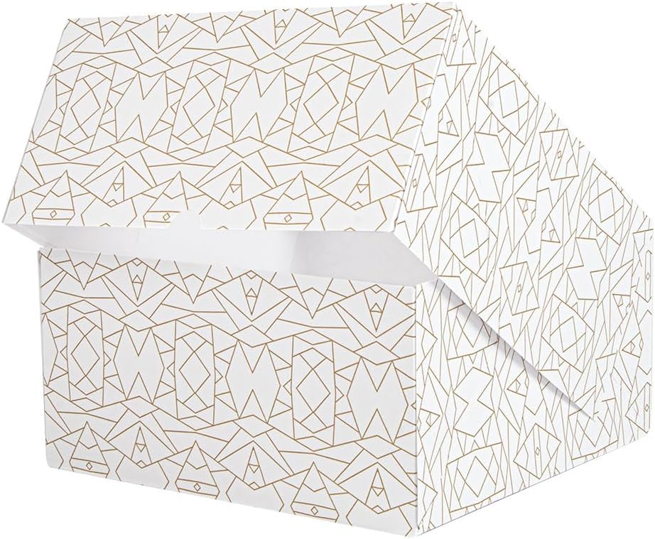 50 Stück Konditorschachteln mit Fenster 'Thepack' 250 g/m2 + Opp, 24 x 24 x 12 cm, Weiss, Nano-Mikro