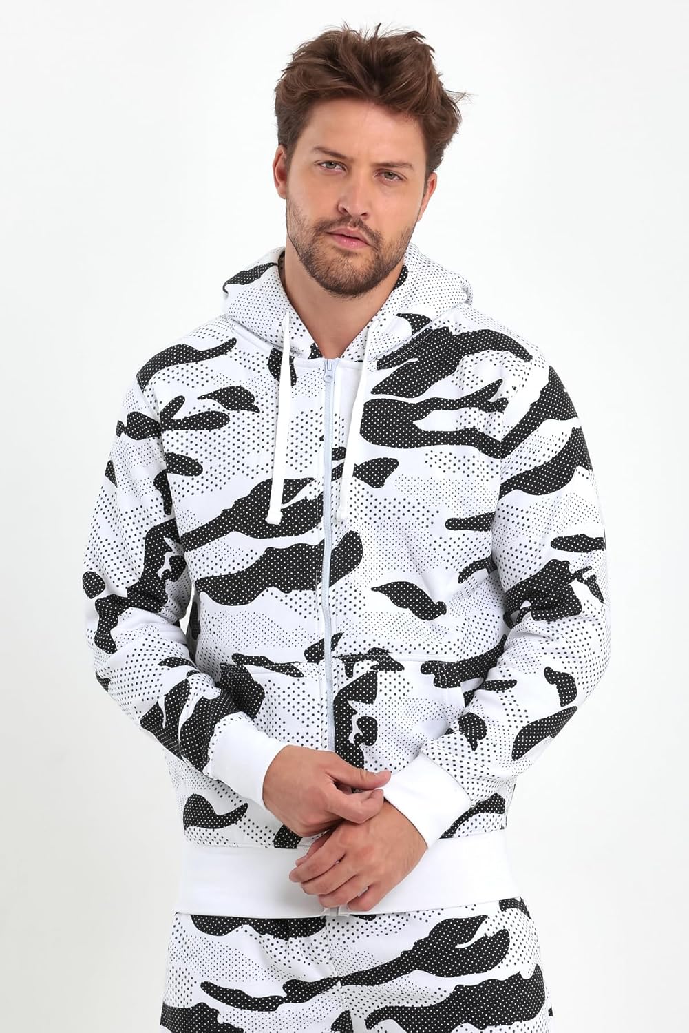 Raff & Taff Herren Zipper Hoodies Kapuzenjacke Sweatjacke Übergangsjacke Jacke Basic Schlicht bis 8X