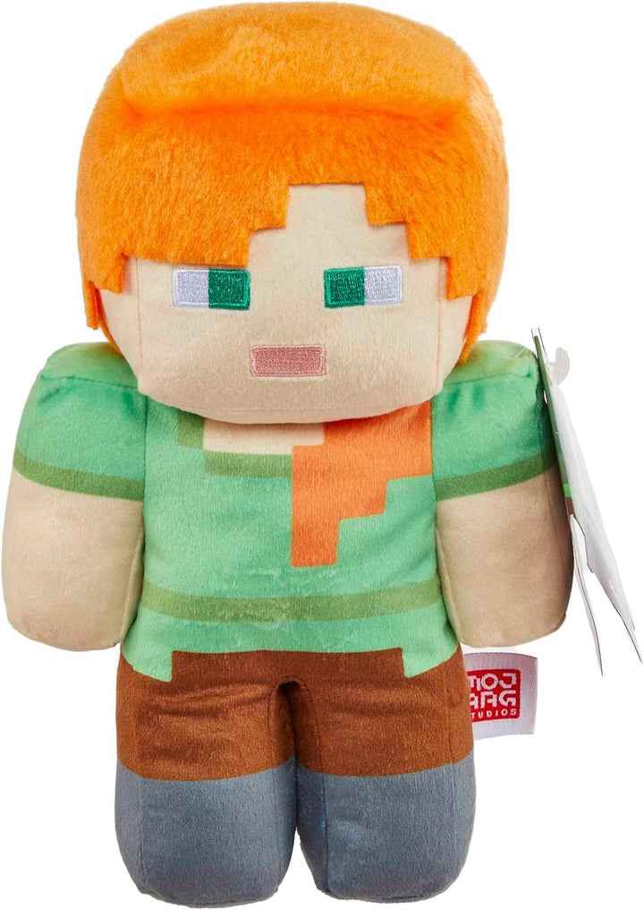 MINECRAFT Plüschfiguren - Rothaariger Actionheld 20 cm, authentisches Design, verpixelte Details, fü