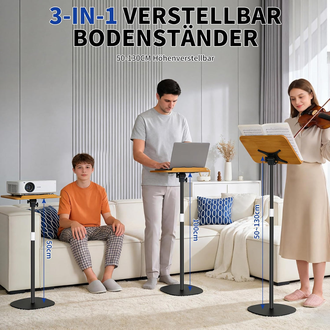 OUUTMEE Lesebuchständer, anhebbarer Beistelltisch, Winkelverstellung, Metallstruktur, Laptop, Kochbu
