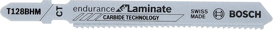 Bosch Professional 3 Stück Stichsägeblatt T 128 BHM Endurance for Laminate (für Laminatboden, Zubehö