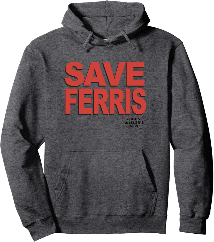 Ferris Bueller's Day Off Save Ferris Bold Red Type Pullover Hoodie
