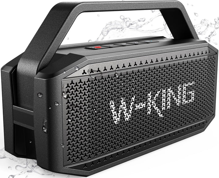 W-KING Bluetooth Lautsprecher Boxen Gross, 60W(100W Spitze) IPX6 Musikbox Lautsprecher Bluetooth Box