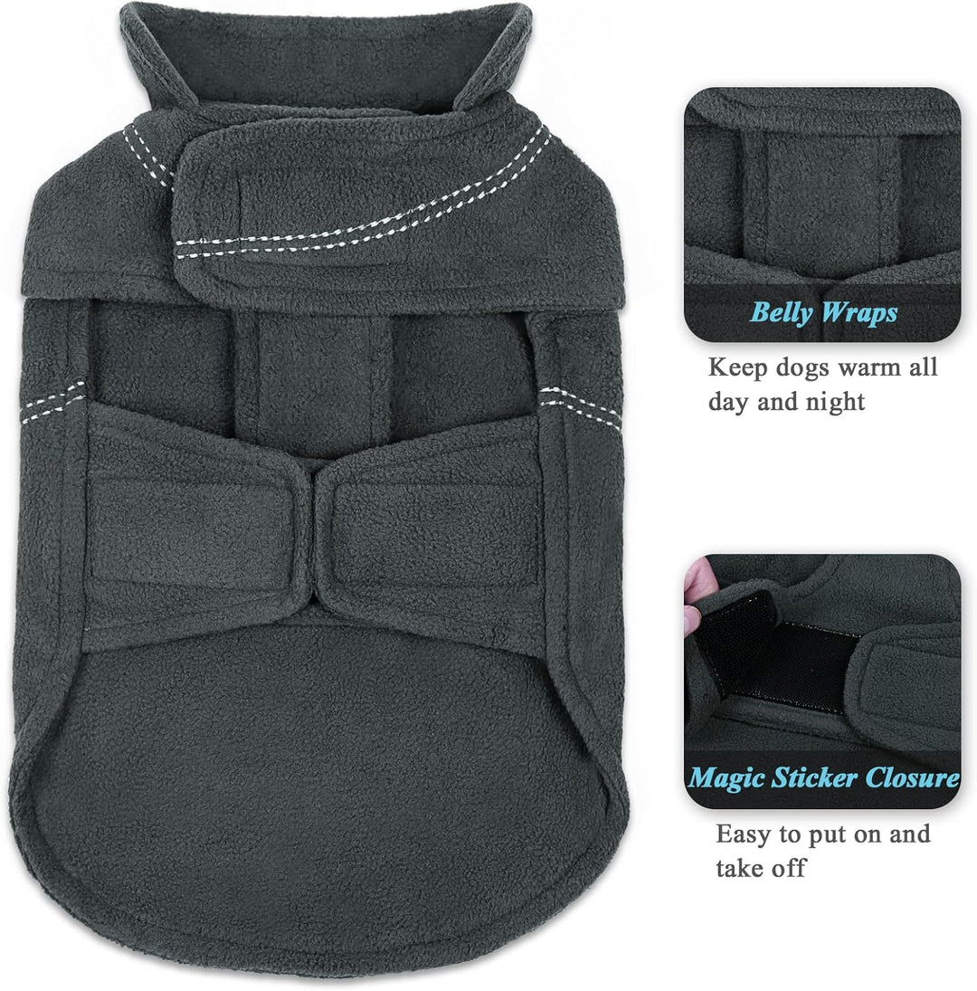 VIVAGLORY Hunde-Fleeceweste, Hundepullover für Kaltes Wetter für Klein Hunde, Verstellbare Winterkle