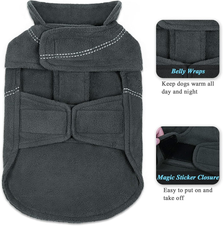 VIVAGLORY Hunde-Fleeceweste, Hundepullover für Kaltes Wetter für Klein Hunde, Verstellbare Winterkle