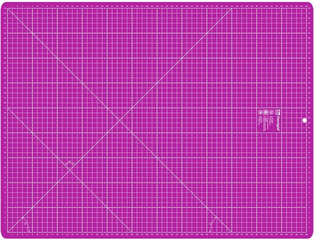 Prym Schneideunterlage 45 x 60 cm cm/inch pink, Kunststoff, 60 x 45 x 0.2 cm