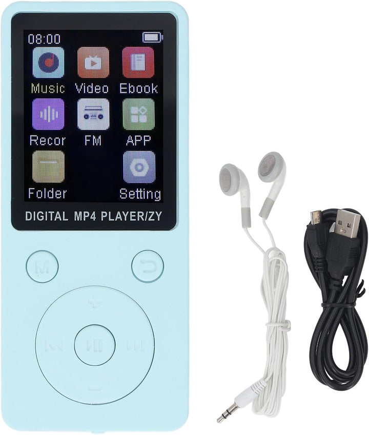 MP3-Player mit Bluetooth, HiFi-Sound, 1,8-Zoll-Bildschirm, Tragbarer Musik-Player mit Kopfhörern, Ra