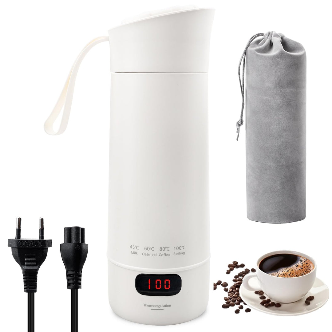 Reise Wasserkocher Klein, Reisewasserkocher Klein, Auto Wasserkocher, 400ml Mini Tragbarer Elektrisc
